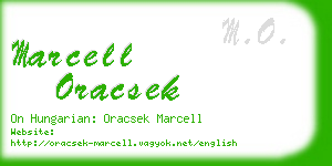 marcell oracsek business card